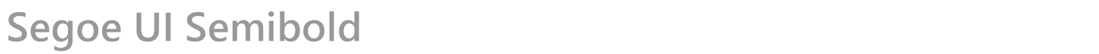Segoe UI Semibold font preview