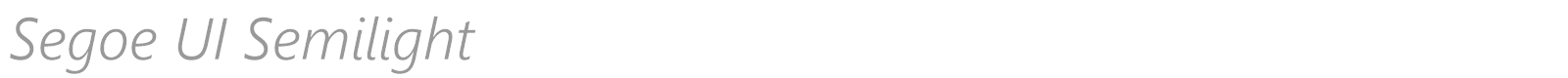 Segoe UI Semilight font preview