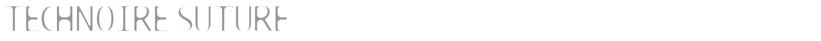 TECHNOIRE font preview