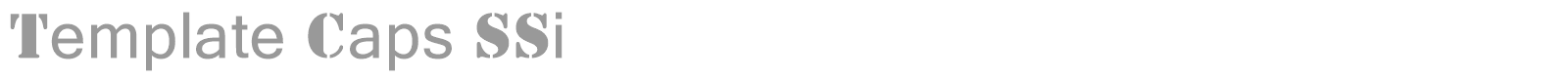 Template Caps SSi font preview
