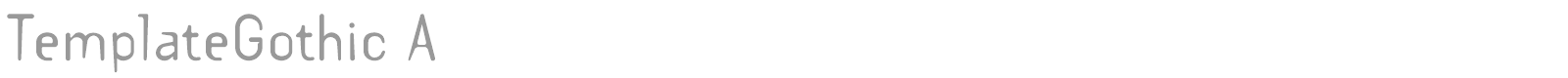 TemplateGothic font preview