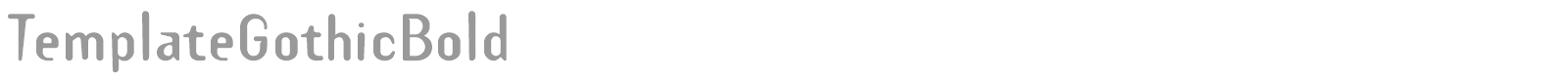 TemplateGothic font preview