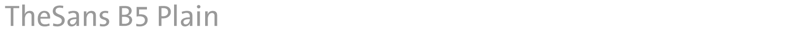 TheSans font preview