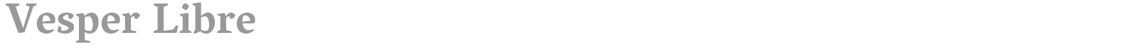 Vesper Libre font preview
