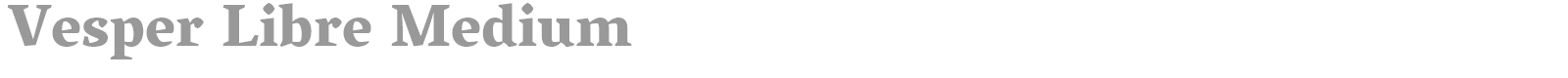 Vesper Libre font preview