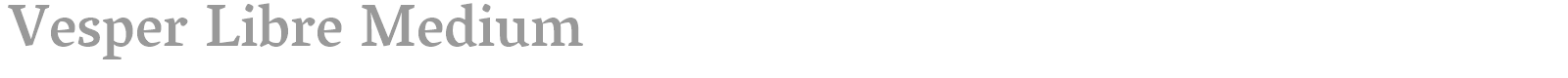 Vesper Libre font preview