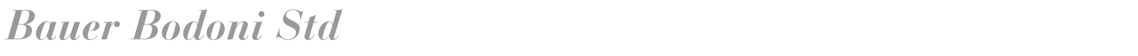 Bauer Bodoni Std 1 font preview