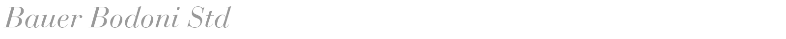 Bauer Bodoni Std 1 font preview