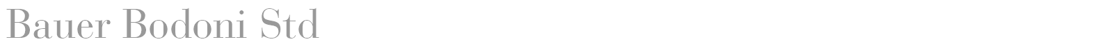 Bauer Bodoni Std 1 font preview