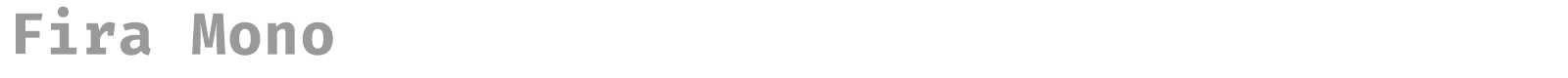 Fira Mono font preview