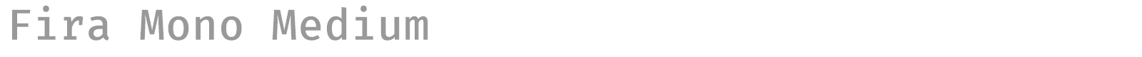 Fira Mono font preview