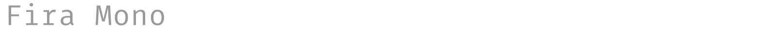 Fira Mono font preview