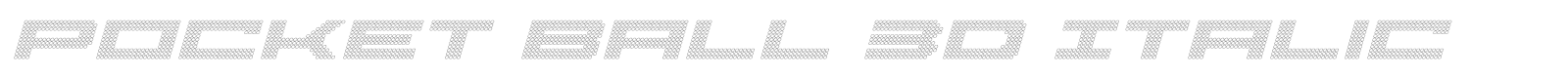 Pocket Ball Leftalic font preview