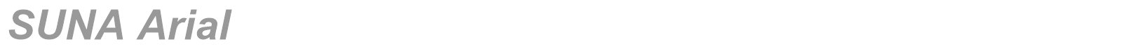 SUNA Arial font preview