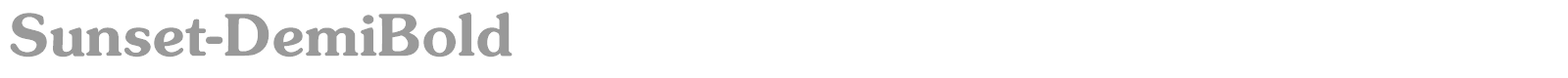 Sunset-Regular font preview