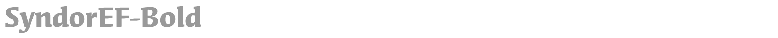 SyndorEF-Bold font preview