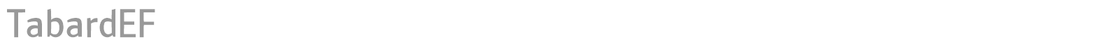 TabardEF font preview