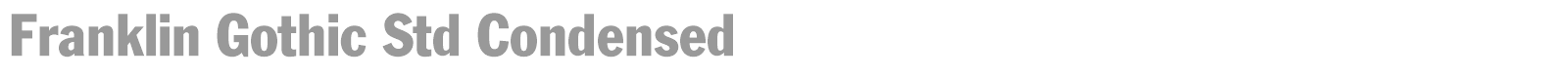 Franklin Gothic Std font preview
