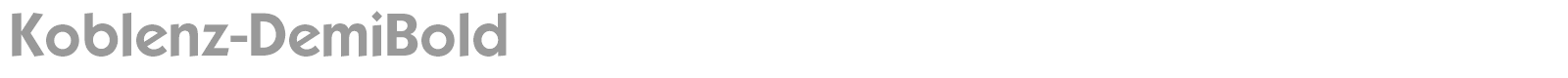 Koblenz-DemiBold font preview