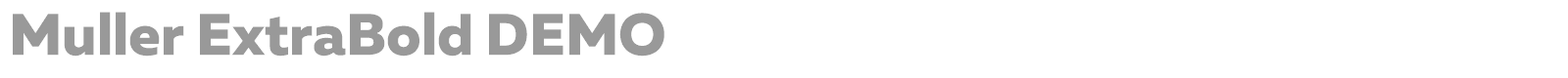 Muller font preview
