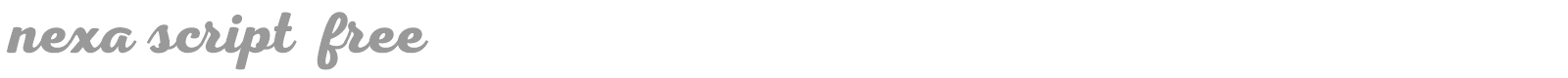 Nexa Script font preview