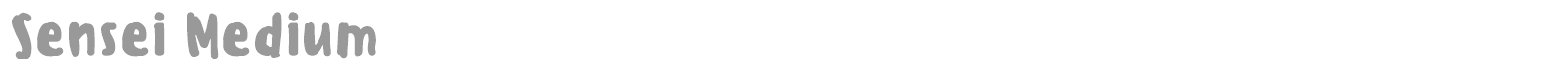 Sensei font preview