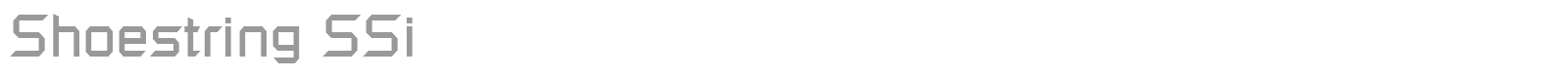 Shoestring SSi font preview