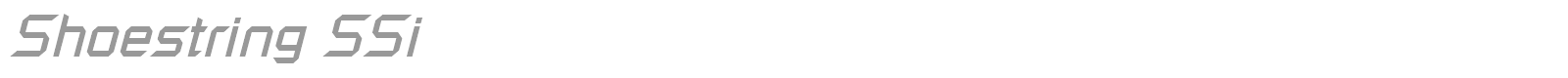 Shoestring SSi font preview