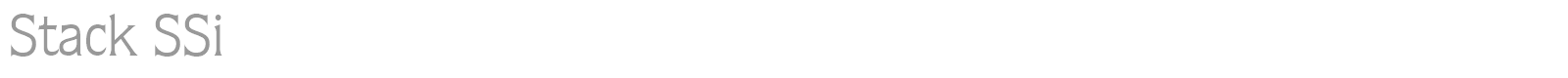 Stack SSi font preview