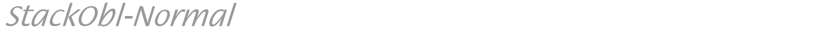 StackObl-Normal font preview