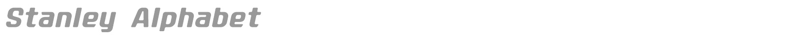 Stanley font preview
