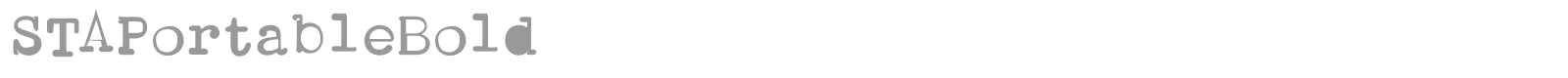 STAPortableBold font preview