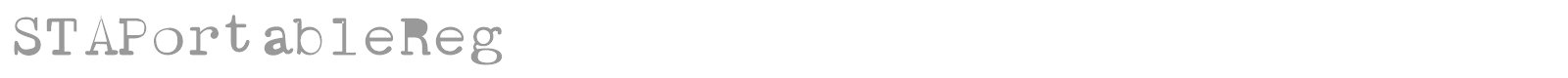STAPortableBold font preview