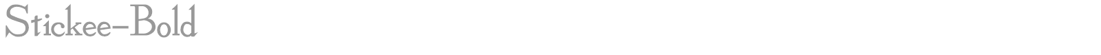 Stickee-Bold font preview