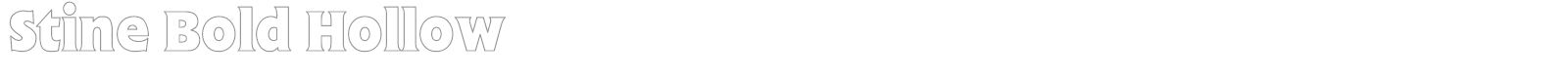 Stine Bold Hollow font preview