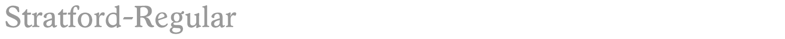 Stratford-Regular font preview