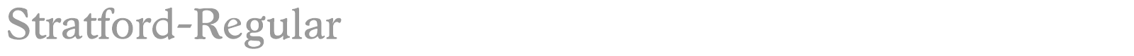 Stratford-Regular font preview