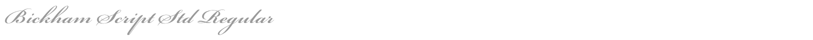 Bickham Script Std font preview