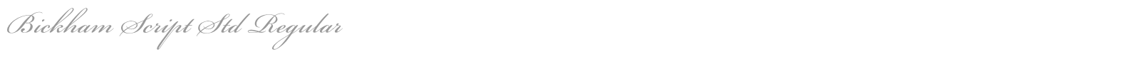 Bickham Script Std font preview