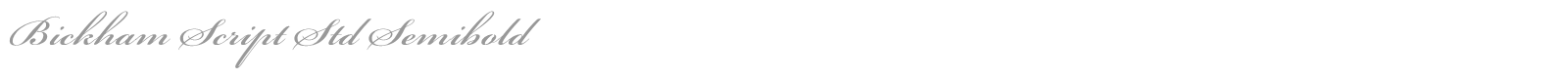 Bickham Script Std font preview