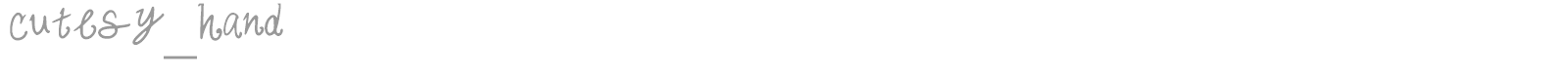 cutesy_hand font preview