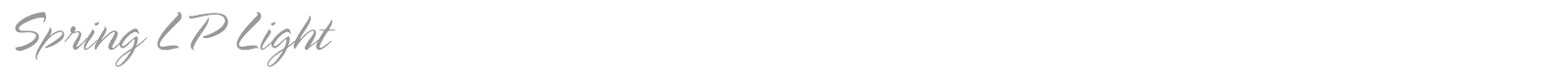 Spring LP font preview