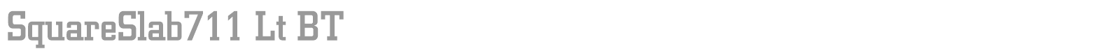 SquareSlab711 Lt BT font preview