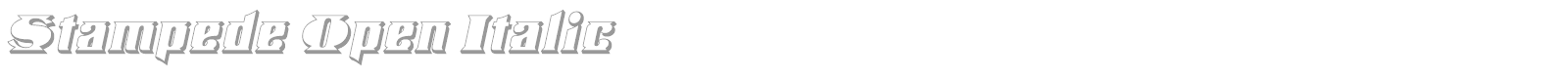 Stampede Open Italic font preview