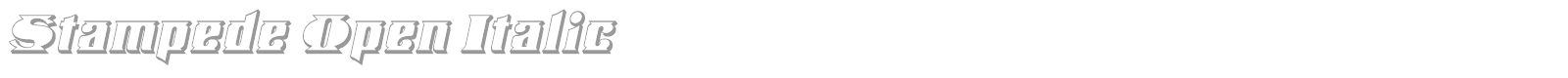 Stampede Open Italic font preview