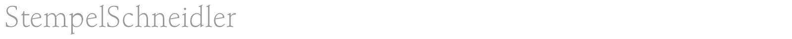 StempelSchneidler font preview