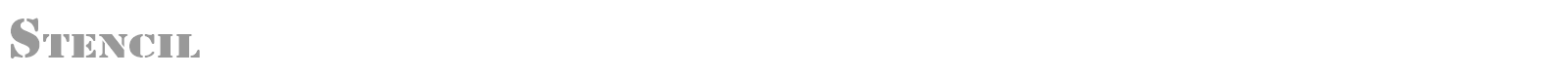 Stencil font preview
