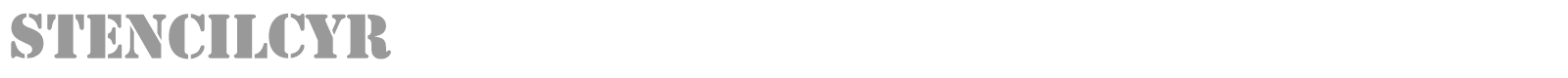 Stencil font preview