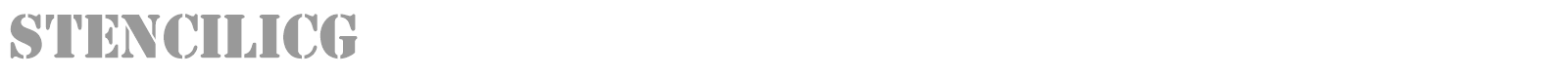 Stencil font preview