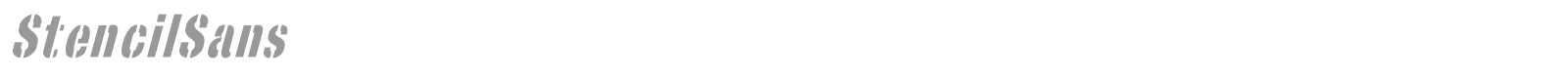 StencilSans font preview